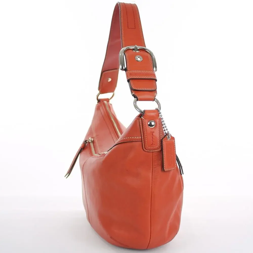Coach Vintage Y2K Soho Hobo Bag Orange Leather Shoulder Bag - Picture 2 of 9